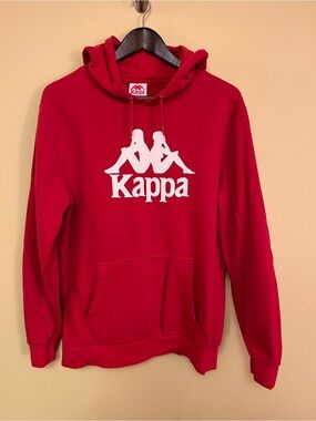 Kappa Red Hoodie with White Logo Accent